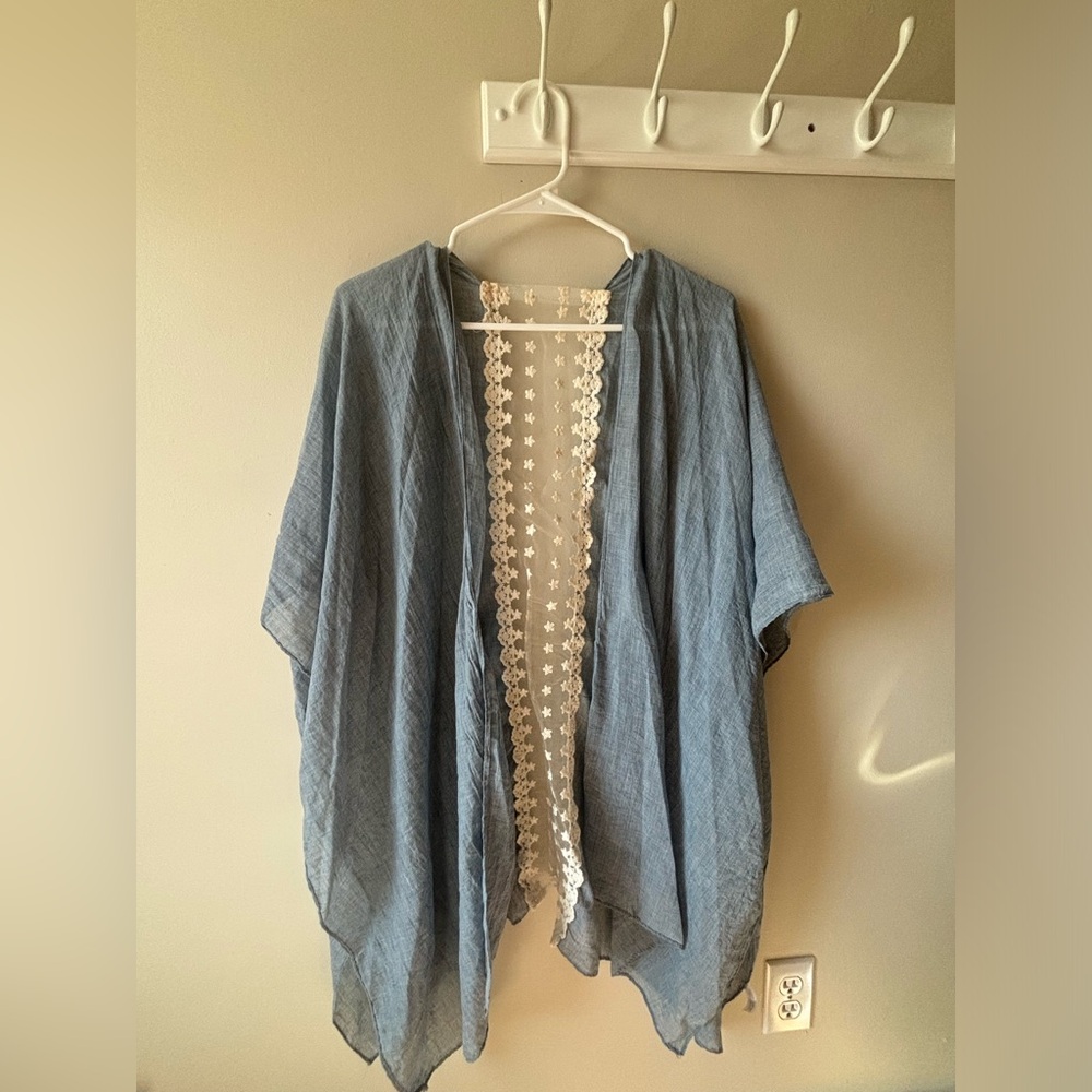 Blue beach cover-up